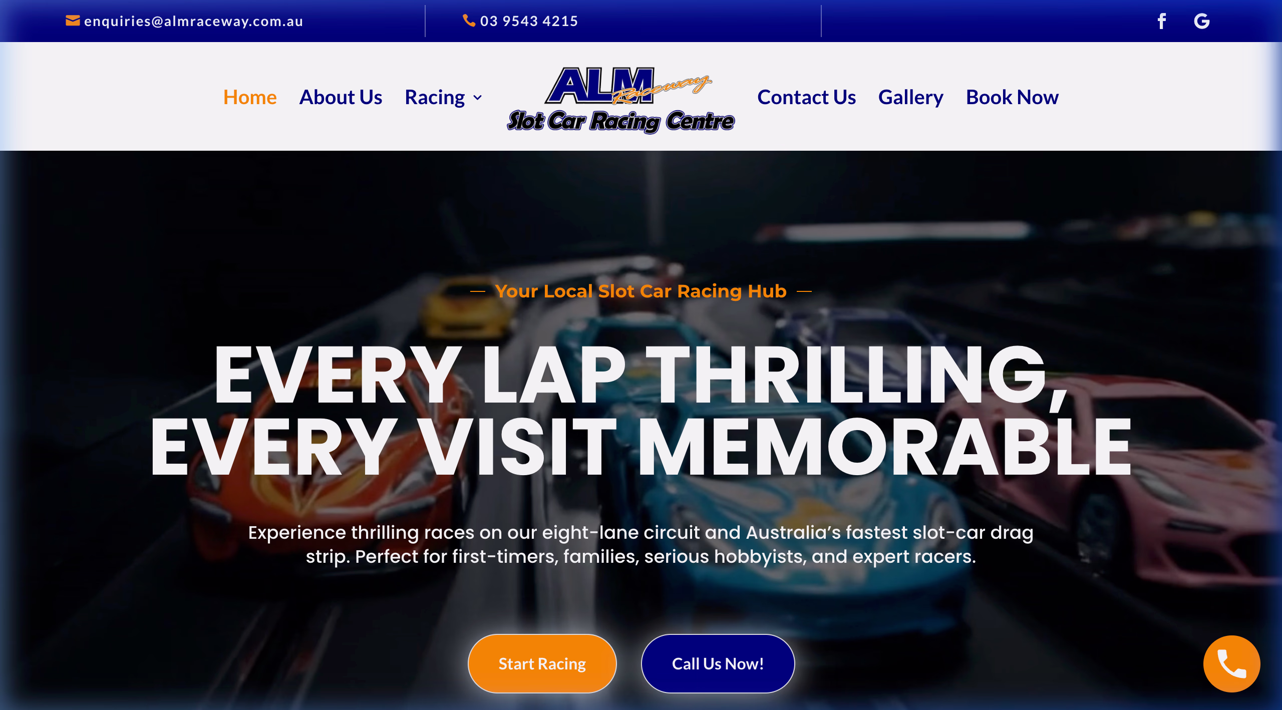 ALM Raceway website preview