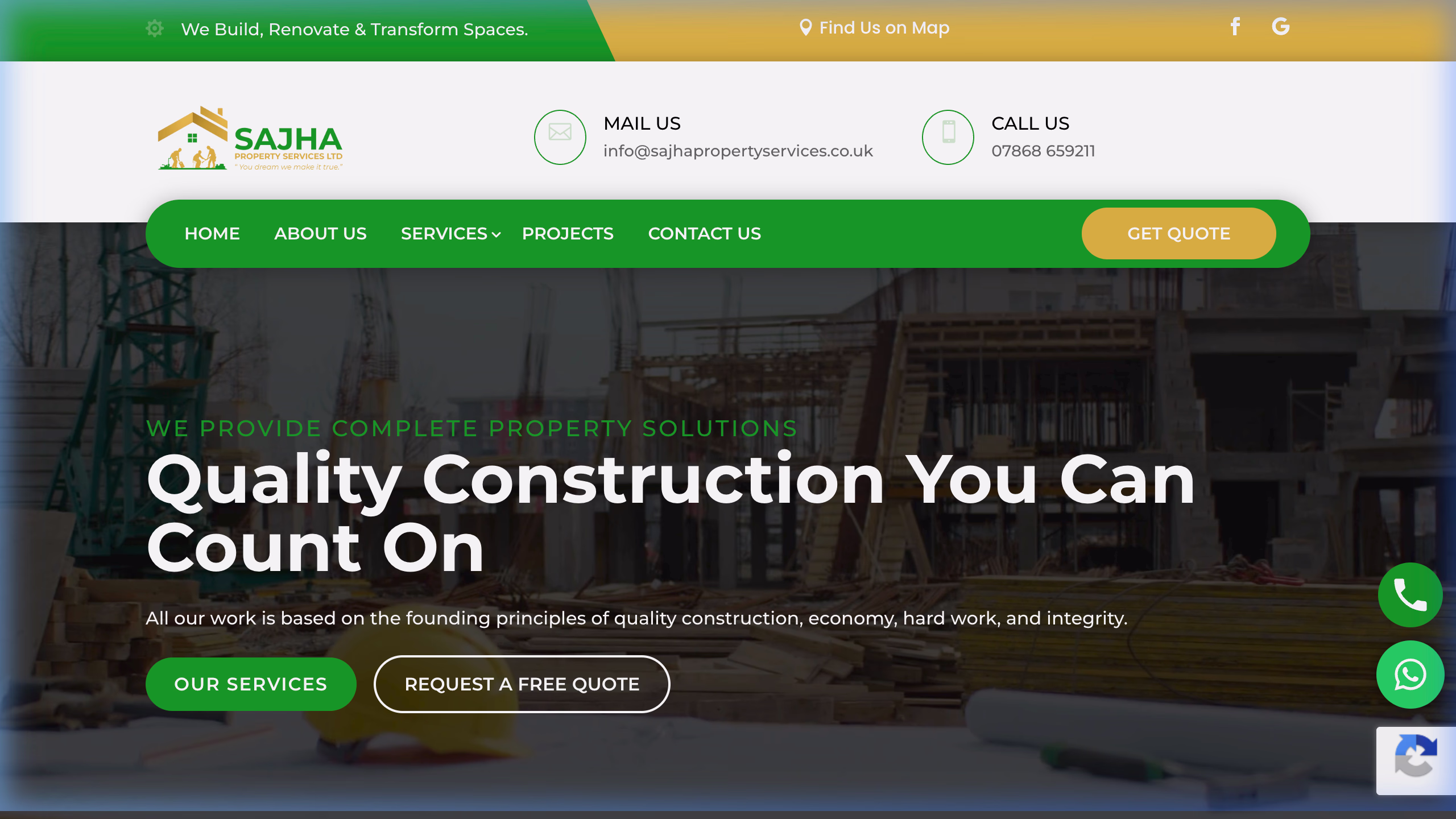 Sajha Property Services website preview